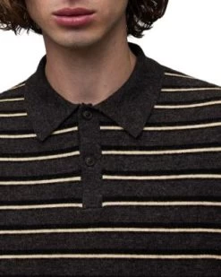 Stafford Regular Fit Long Sleeve Polo Shirt - ALLSAINTS -Fashion Clothing AllSaints 13077356 fpx