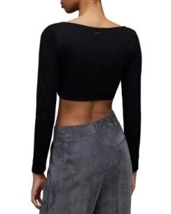 Ciara Long Sleeve Crop Top - ALLSAINTS -Fashion Clothing AllSaints 13077910 fpx