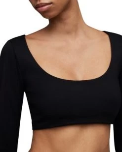 Ciara Long Sleeve Crop Top - ALLSAINTS -Fashion Clothing AllSaints 13077912 fpx