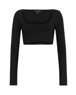 Ciara Long Sleeve Crop Top - ALLSAINTS -Fashion Clothing AllSaints 13077915 fpx