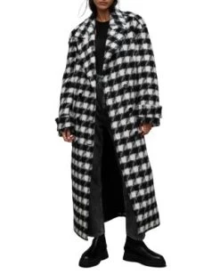 Haithe Checked Coat - ALLSAINTS