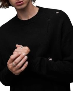 Vicious Wool & Cotton Destroyed Oversized Fit Crewneck Sweater - ALLSAINTS 8 Vicious Wool & Cotton Destroyed Oversized Fit Crewneck Sweater - ALLSAINTS -Fashion Clothing AllSaints 13080577 fpx
