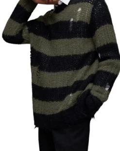 Sid Destructed Crewneck Sweater - ALLSAINTS -Fashion Clothing AllSaints 13081965 fpx