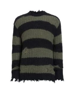 Sid Destructed Crewneck Sweater - ALLSAINTS -Fashion Clothing AllSaints 13081967 fpx