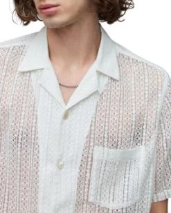 Cala Relaxed Fit Short Sleeve Camp Shirt - ALLSAINTS -Fashion Clothing AllSaints 13088359 fpx