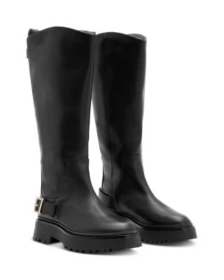 Women's Opal Pull On Riding Boots - ALLSAINTS 1 Women's Opal Pull On Riding Boots - ALLSAINTS