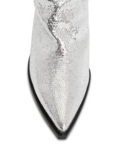 Women's Reina Metallic Pointed Toe High Heel Boots - ALLSAINTS -Fashion Clothing AllSaints 13094624 fpx