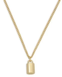 Hexagon Bold Pendant Necklace, 17-19" - ALLSAINTS