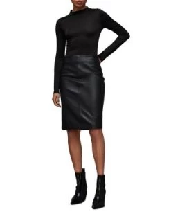 Lucille Leather Pencil Skirt - ALLSAINTS -Fashion Clothing AllSaints 13140148 fpx