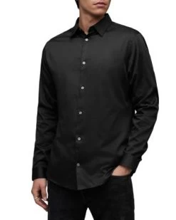 Simmons Cotton Button Down Shirt - ALLSAINTS