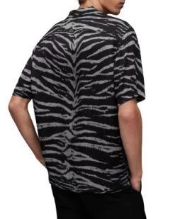 Cubs Relaxed Fit Printed Short Sleeve Camp Shirt - ALLSAINTS -Fashion Clothing AllSaints 13169818 fpx