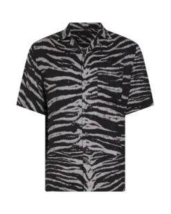 Cubs Relaxed Fit Printed Short Sleeve Camp Shirt - ALLSAINTS -Fashion Clothing AllSaints 13169822 fpx