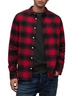 Ursa Cotton Relaxed Fit Button Down Shirt - ALLSAINTS