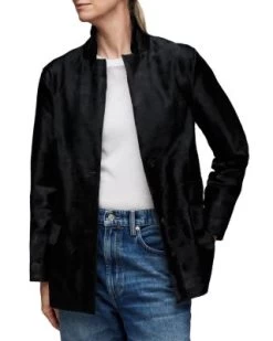 Corinna Atlas Calf Hair Blazer - ALLSAINTS