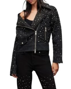 Eve Studded Denim Jacket - ALLSAINTS