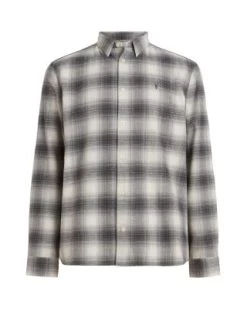 Omega Relaxed Fit Printed Long Sleeve Shirt - ALLSAINTS -Fashion Clothing AllSaints 13170502 fpx