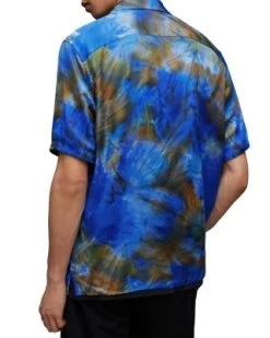 Borealis Relaxed Fit Printed Short Sleeve Camp Shirt - ALLSAINTS -Fashion Clothing AllSaints 13170637 fpx