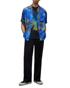 Borealis Relaxed Fit Printed Short Sleeve Camp Shirt - ALLSAINTS -Fashion Clothing AllSaints 13170638 fpx