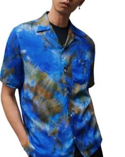 Borealis Relaxed Fit Printed Short Sleeve Camp Shirt - ALLSAINTS -Fashion Clothing AllSaints 13170639 fpx