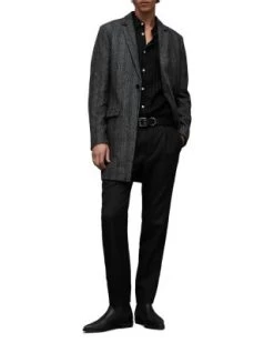 Manor Slim Fit Herringbone Overcoat - ALLSAINTS -Fashion Clothing AllSaints 13170706 fpx