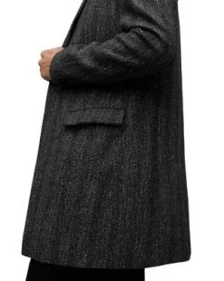Manor Slim Fit Herringbone Overcoat - ALLSAINTS -Fashion Clothing AllSaints 13170708 fpx