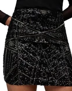 Jamilia Embellished Mini Skirt - ALLSAINTS -Fashion Clothing AllSaints 13170958 fpx