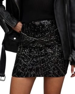 Jamilia Embellished Mini Skirt - ALLSAINTS -Fashion Clothing AllSaints 13170959 fpx