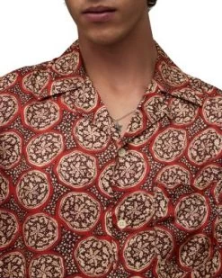 Ozymandias Relaxed Fit Button Down Camp Shirt - ALLSAINTS -Fashion Clothing AllSaints 13171050 fpx