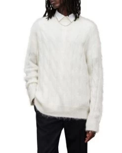 Kosmic Cable Knit Crewneck Sweater - ALLSAINTS