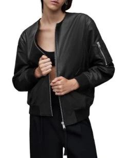 Zene Leather Bomber Jacket - ALLSAINTS