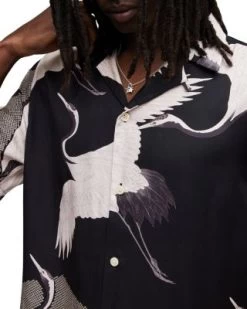 Zikano Relaxed Fit Short Sleeve Shirt - ALLSAINTS -Fashion Clothing AllSaints 13195946 fpx