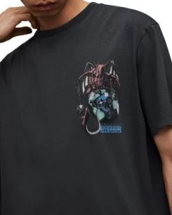 Space Dragon Cotton Tee - ALLSAINTS -Fashion Clothing AllSaints 13201882 fpx