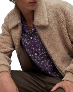 Charlie Shearling Bomber Jacket - ALLSAINTS -Fashion Clothing AllSaints 13204889 fpx