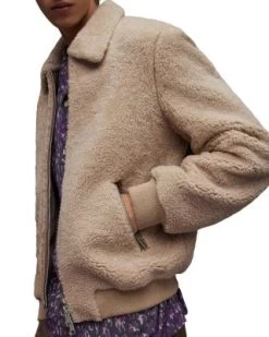 Charlie Shearling Bomber Jacket - ALLSAINTS -Fashion Clothing AllSaints 13204893 fpx
