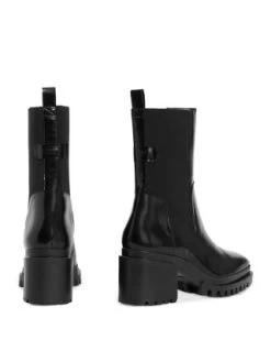 Women's Skarlet Square Toe Stretch High Heel Platform Booties - ALLSAINTS -Fashion Clothing AllSaints 13209015 fpx