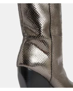 Women's Reina Metallic Pointed Toe High Heel Boots - ALLSAINTS -Fashion Clothing AllSaints 13209032 fpx