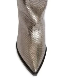 Women's Reina Metallic Pointed Toe High Heel Boots - ALLSAINTS -Fashion Clothing AllSaints 13209039 fpx