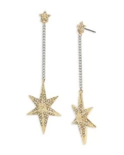 Celestial Pavé Star Linear Drop Earrings - ALLSAINTS