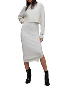 Margot Crewneck Dress - ALLSAINTS -Fashion Clothing AllSaints 13240002 fpx