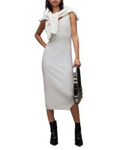 Margot Crewneck Dress - ALLSAINTS -Fashion Clothing AllSaints 13240008 fpx