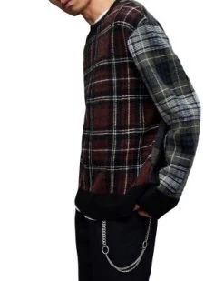 Ness Oversized Mixed Pattern Crewneck Sweater - ALLSAINTS -Fashion Clothing AllSaints 13240136 fpx