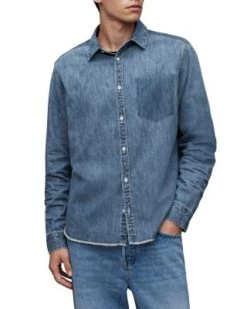Solar Long Sleeve Denim Shirt - ALLSAINTS