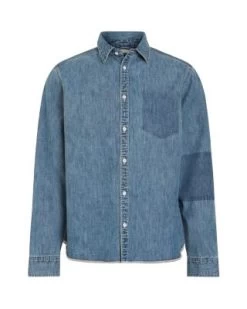 Solar Long Sleeve Denim Shirt - ALLSAINTS -Fashion Clothing AllSaints 13240364 fpx