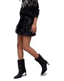 Aisha Fringed Leather Skirt - ALLSAINTS -Fashion Clothing AllSaints 13240860 fpx