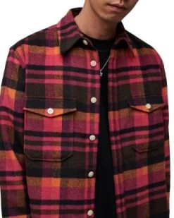 Aquarius Relaxed Fit Printed Woven Long Sleeve Shirt - ALLSAINTS -Fashion Clothing AllSaints 13241012 fpx