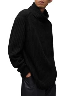 Varid Relaxed Fit Ribbed Funnel Neck Sweater - ALLSAINTS -Fashion Clothing AllSaints 13241137 fpx