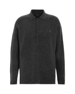 Shapley Long Sleeve Polo Sweater - ALLSAINTS -Fashion Clothing AllSaints 13241351 fpx