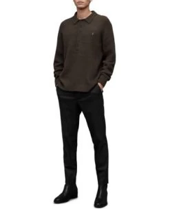 Shapley Long Sleeve Polo Sweater - ALLSAINTS -Fashion Clothing AllSaints 13241362 fpx
