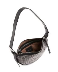 Half Moon Pin Studded Shoulder Bag - ALLSAINTS -Fashion Clothing AllSaints 13247492 fpx