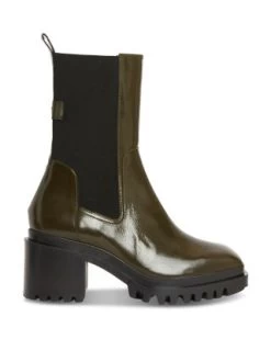 Women's Skarlet Square Toe Stretch High Heel Platform Booties - ALLSAINTS -Fashion Clothing AllSaints 13260318 fpx